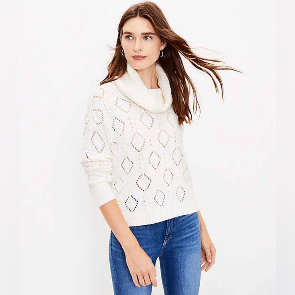 Loft Bobble Turtleneck Sweater